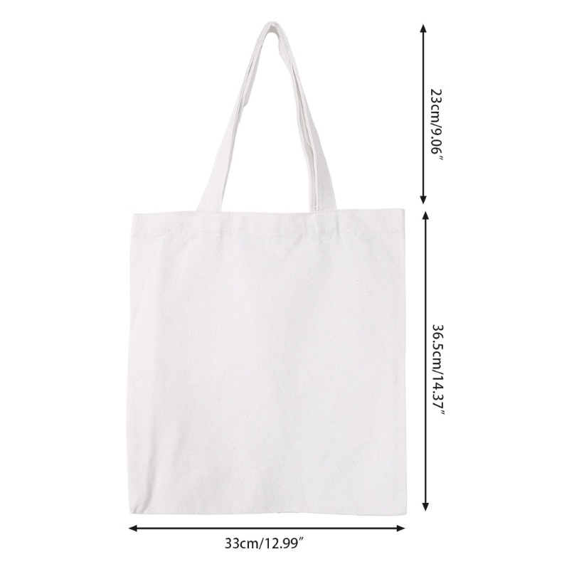 Túi Vải Canvas Đeo Vai Màu Trơn Thời Trang Cho Nữ DIY