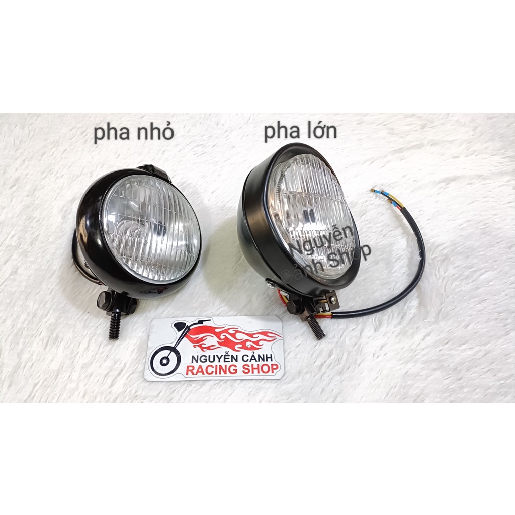 Chóa đèn pha xe Classic cafe đen