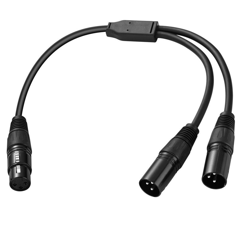 Dây Cáp Chia Cổng XLR 50cm 3Pin Female Sang Dual Male