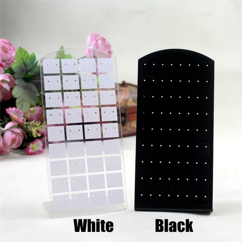 Kệ Trưng Bày Bông Tai 48 / 72 Lỗ Bằng Nhựa Đơn Giản Thời Trang Chất Lượng Cao