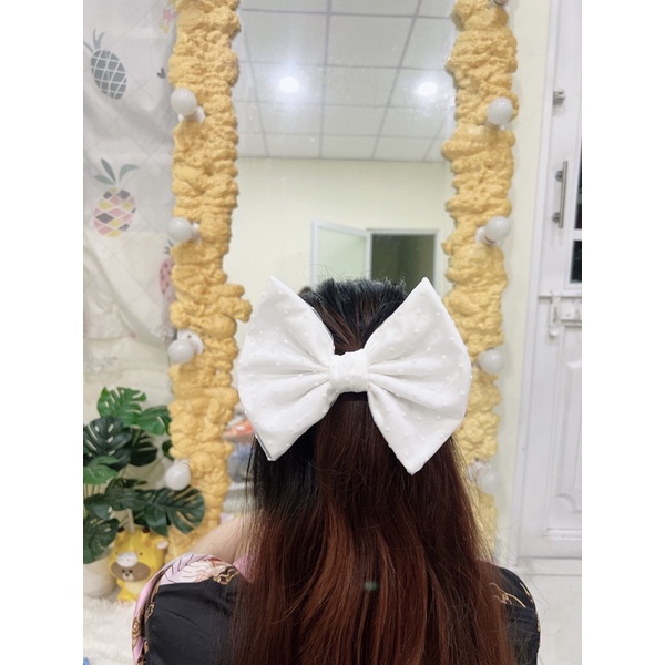 Kẹp nơ tiểu thư hình trăng sao, chấm bi xinh xắn