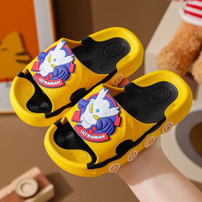 Dép Sandal Đế Mềm Chống Trượt Phong Cách Hoạt Hình Ultraman Thời Trang Dành Cho Bé Trai