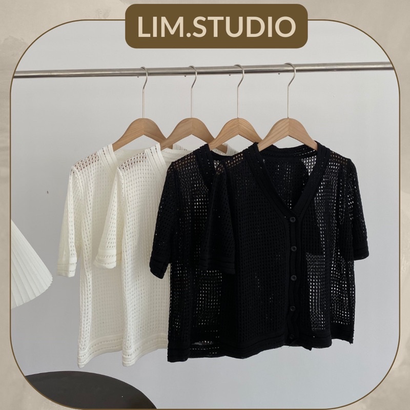 ÁO NÚT LƯỚI NGẮN TAY | lim.studio