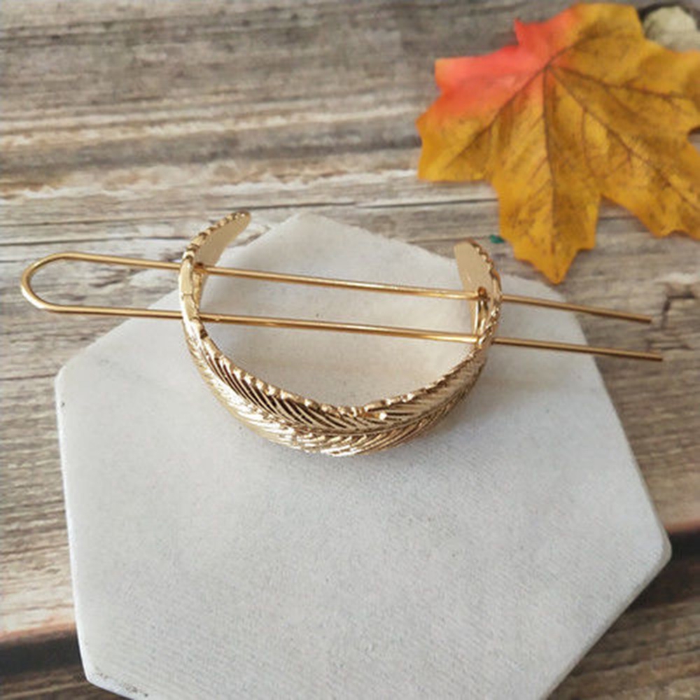 Kẹp Tóc Ghim Hợp Kim Hình Tròn Phong Cách Tối Giản