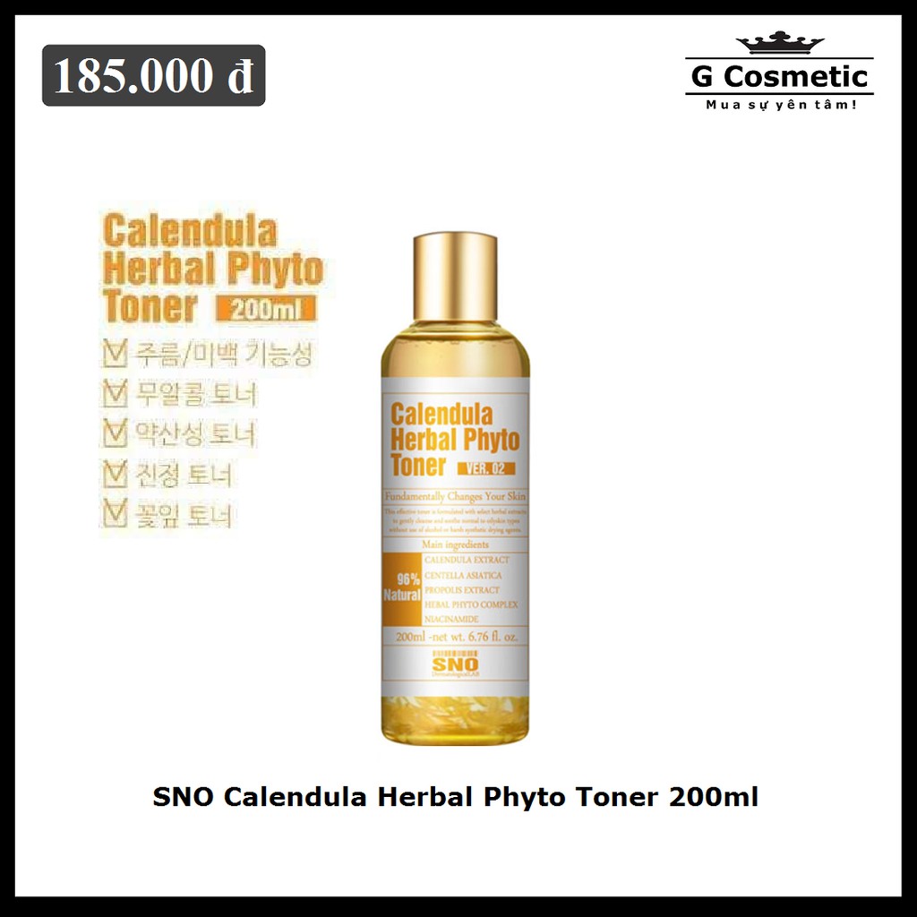 Nước hoa Cúc SNO Calendula Herbal Phyto Toner 200ml