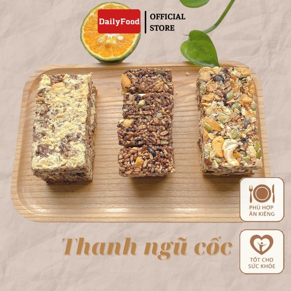 Thanh Granola Ăn Kiêng , Thanh Ngũ Cốc Gạo Lứt Rong Biển Chà Bông Cao Cấp DailyFood