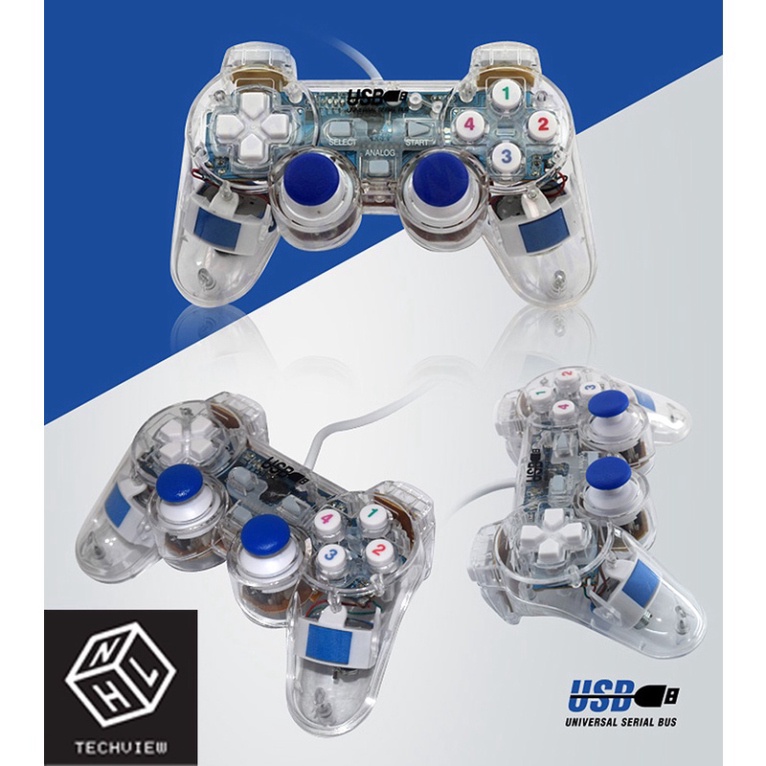 ♥️Giá đặc biệt♥️ Tay cầm chơi game giá rẻ K800 có led màu trong suốt, thích hợp chơi mọi loại game khó tính nhất