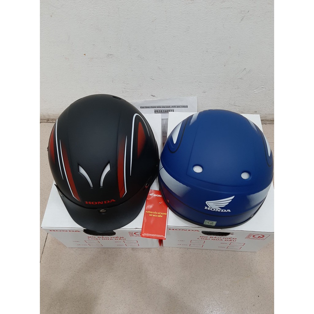 MŨ BẢO HIỂM NỬA ĐẦU MATT KHÔNG KÍNH (HONDA)