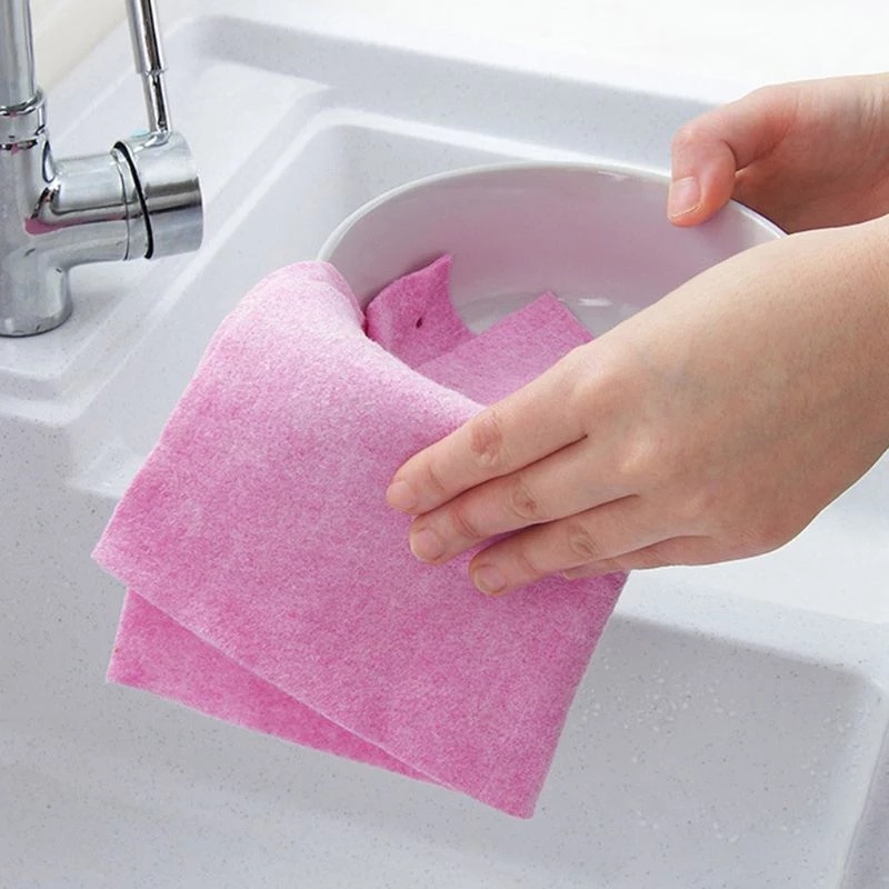 1 khăn lau xơ dừa tái sử dụng đa năng