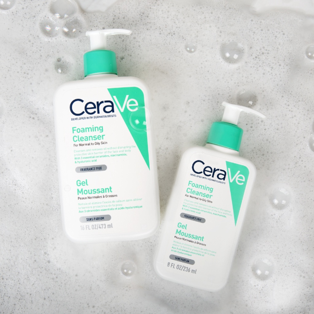 Sữa Rửa Mặt Sạch Sâu, Dưỡng Ẩm Cerave Developed With Dermatologists Foaming Cleanser