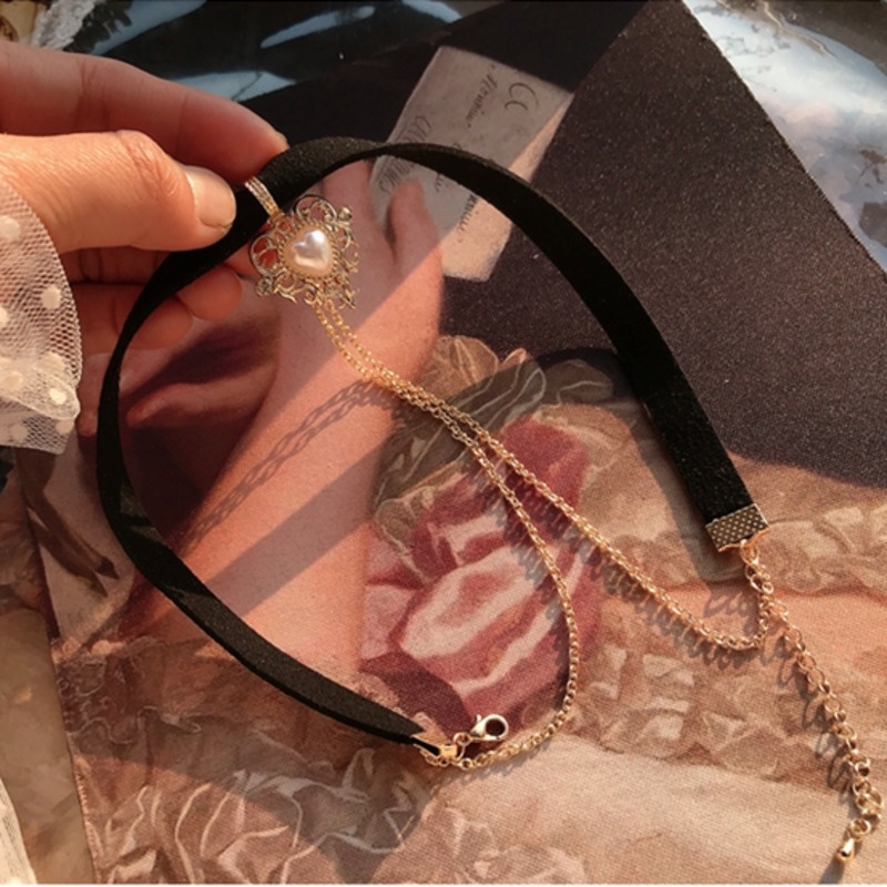 Vòng cổ mặt hình trái tim phong cách nhật hàn thời trang cho nữ