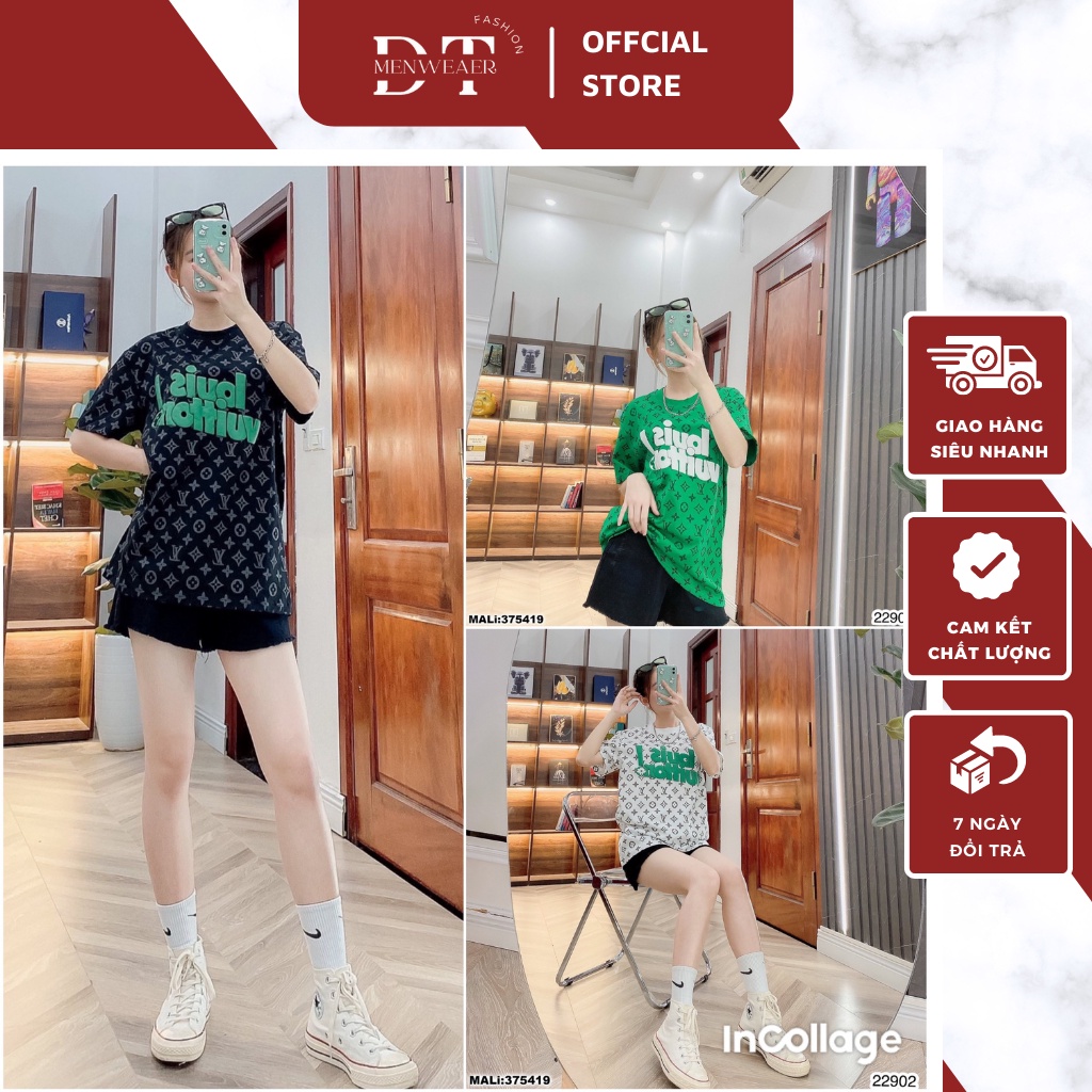 Áo Phông Nam Luonvuituoi In Họa Tiết Độc Đáo - Áo Thun Nam Nữ Lv Cực Chất DT Fashion Menwear