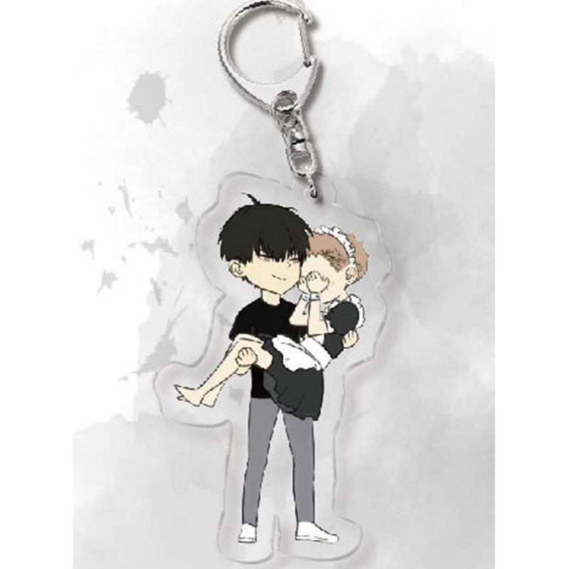 Móc khóa PVC trong suốt họa tiết hoạt hình HHDZ Anime 19 Days