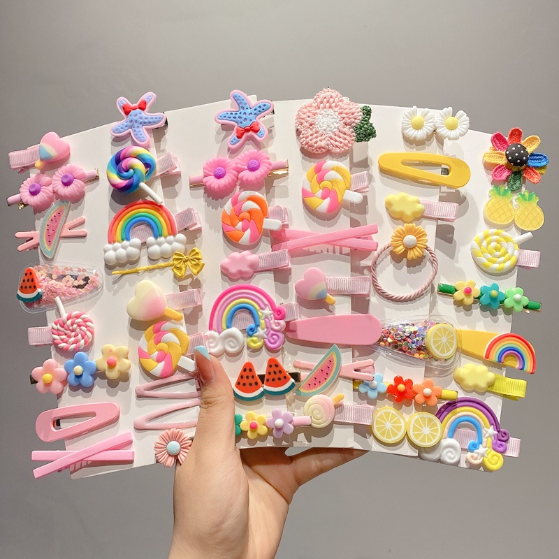 Bộ Kẹp Tóc Kiểu Hoạt Hình Nhật Bản Đáng Yêu Cho Bé Gái