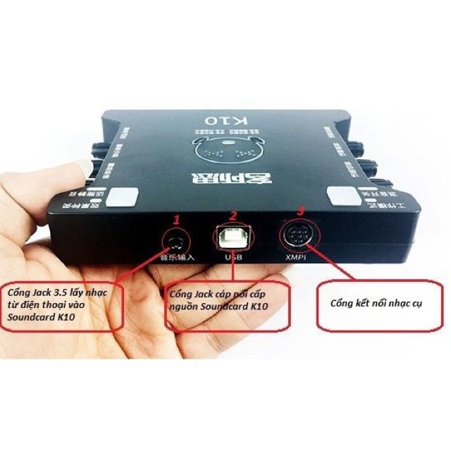 combo livestream sound card k10 +mic takstar pc k200-+nguồn 48v+chân kẹp mic+lọc âm