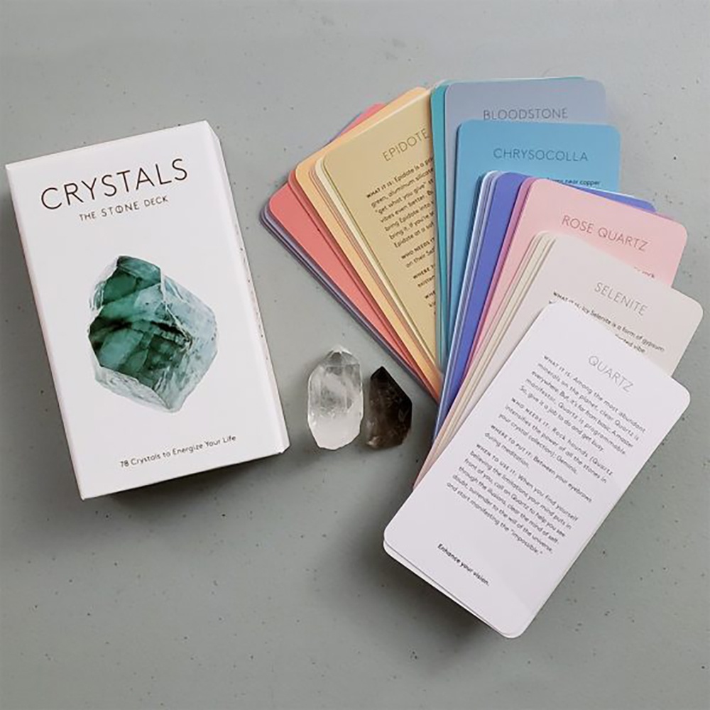 Bộ Bài Crystals - The Stone Deck - Thông Điệp Từ Tinh Thể 78 Lá Bài SB86