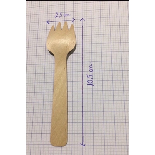 Set 10 muỗng gỗ 10cm  tiện dụng