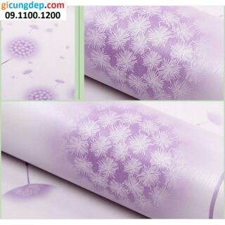 Giấy dán tường hoa bồ công anh tím