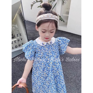 Váy hoa nhí cổ sen xinh cho bé