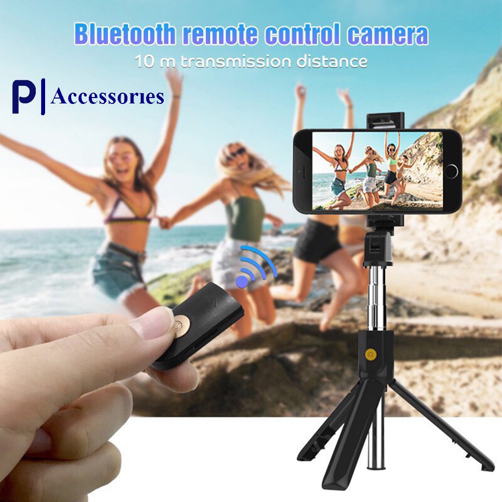 Gậy Tripod 3 Chân Selfie Stick-Kết Nối Bằng Bluetooth | BigBuy360 - bigbuy360.vn