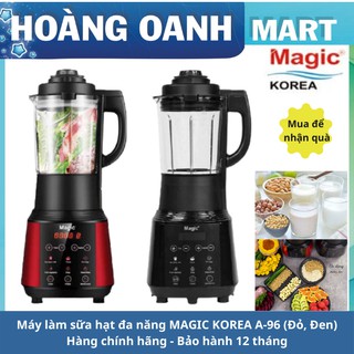 Máy làm sữa hạt đa năng magic korea a-96 công suất 800w 1.75 lít 6 trong 1 xay nấu, làm súp, hầm, hấp, sữa hạt, n