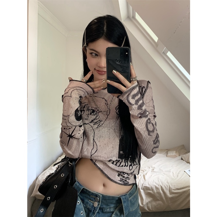 Áo Thun Dài Tay Chống Nắng Form Rộng Phong Cách Hàn Quốc Dành Cho Nữ