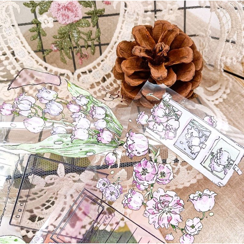 Krisna.room ♡ Hãng 3ie- 1 chu kì 180cm cuộn băng dán hình hoa Convallaria Majalis I