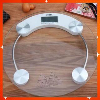 Cân điện tử sức khỏe, cân điện tử kính cường lực tròn tối đa 180kg