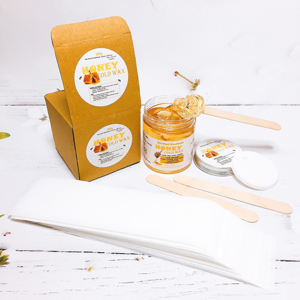 Sáp gel wax lạnh tẩy lông mật ong Đạt Minh Handmade  Honey Cold Wax 380G, wax tẩy lông tận gốc hàng chính hãng.