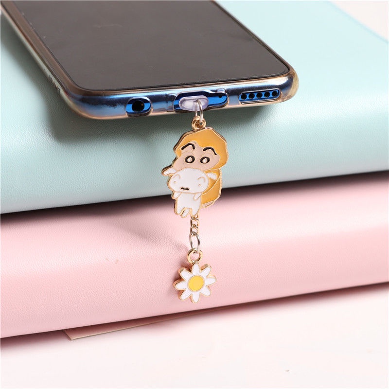 Nút Cắm Sạc Điện Thoại Chống Bụi Hình Shin-Chan Dễ Thương