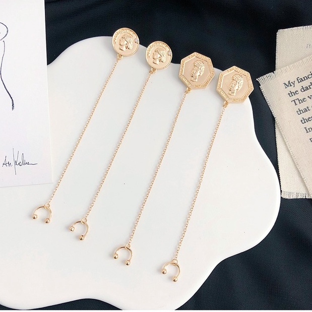 Khuyên tai kẹp vành một bên không bấm lỗ K191 dáng dài Leous Accessories