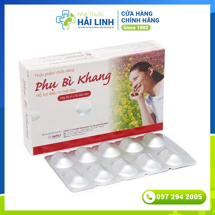 Phụ Bì Khang ⚡ Chính hãng ⚡ Hộp 30 viên Hỗ trợ giảm mề đay mẩn ngứa, dị ứng từ thảo dược, thanh nhiệt, mát gan