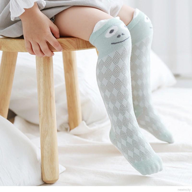 Vớ cotton dài màu sáng phong cách Hàn Quốc giữ ấm cho bé