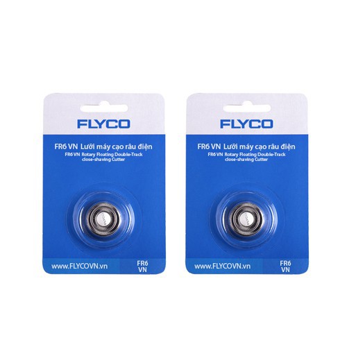 Combo Máy Cạo Râu Flyco FS873VN 2 Lưỡi Kép Kháng Nước & 2 Lưỡi Dao FR6VN - Hàng Chính Hãng