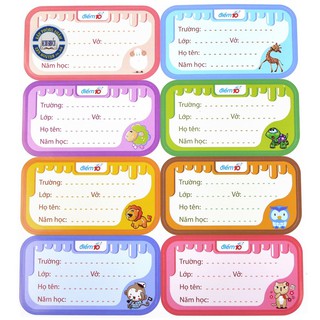 Nhãn vở Điểm 10 TP-NBL03 5 xấp (8 cái/xấp)