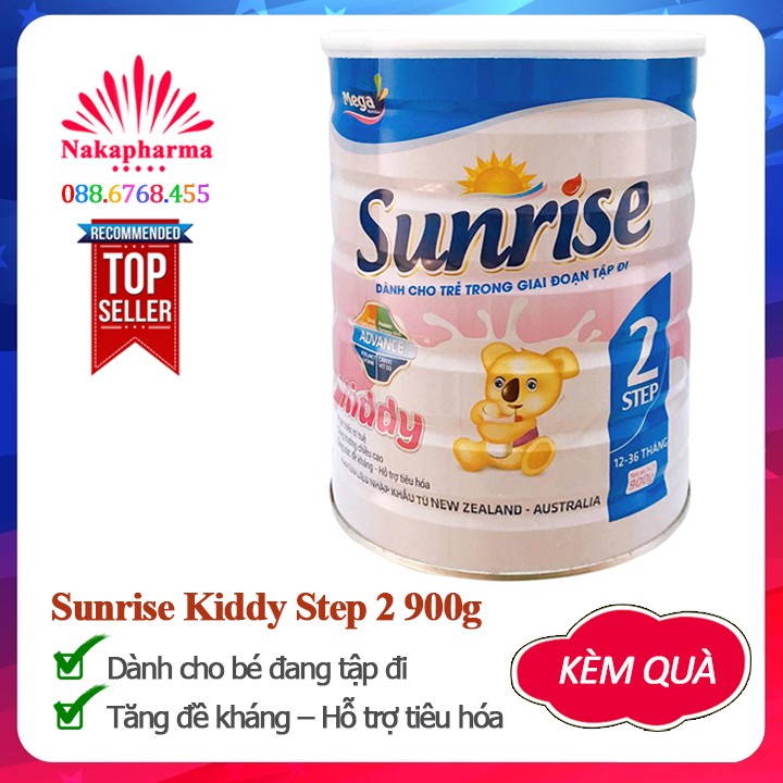 Sữa bột Sunrise Kiddy Step 2 900g dành cho trẻ trong giai đoạn tập đi