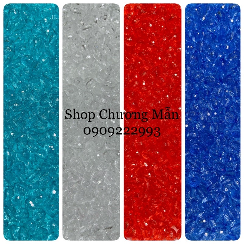 100G Chuỗi Hạt Pha Lê Nhựa 6-8-10mm Giá Sỉ