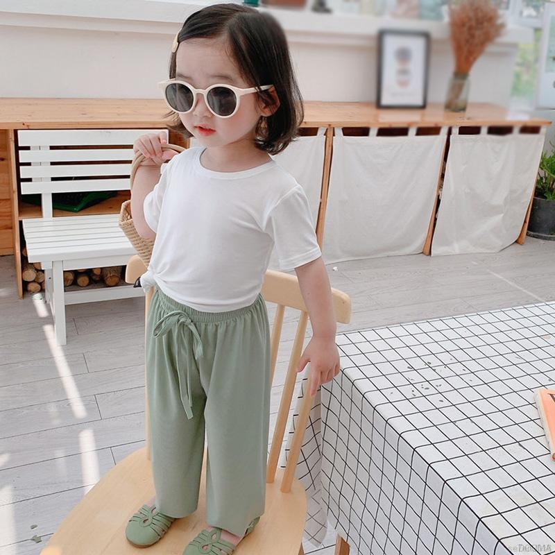 Quần Dài Ống Rộng Chống Muỗi Thời Trang Mùa Hè Hàn Quốc Cho Trẻ Em Gái