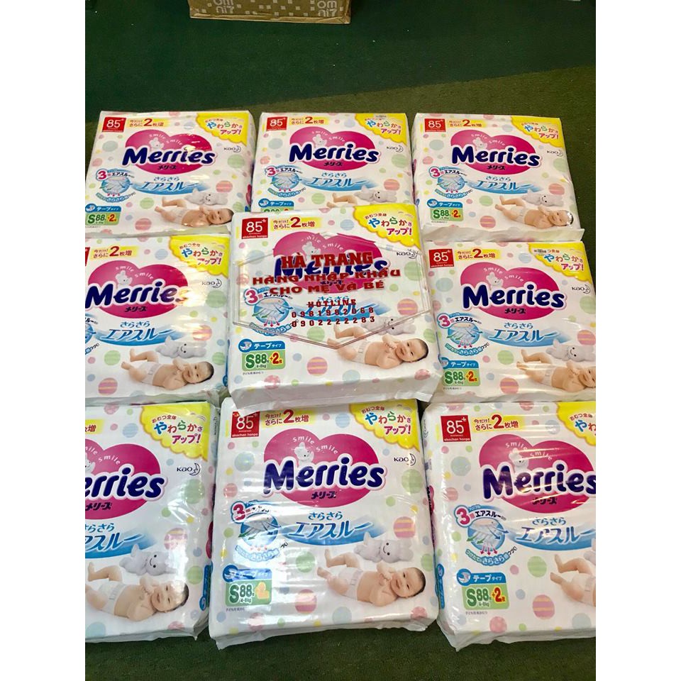 Bỉm Merries Nội địa size S dán 88+ 2 (4-8kg)