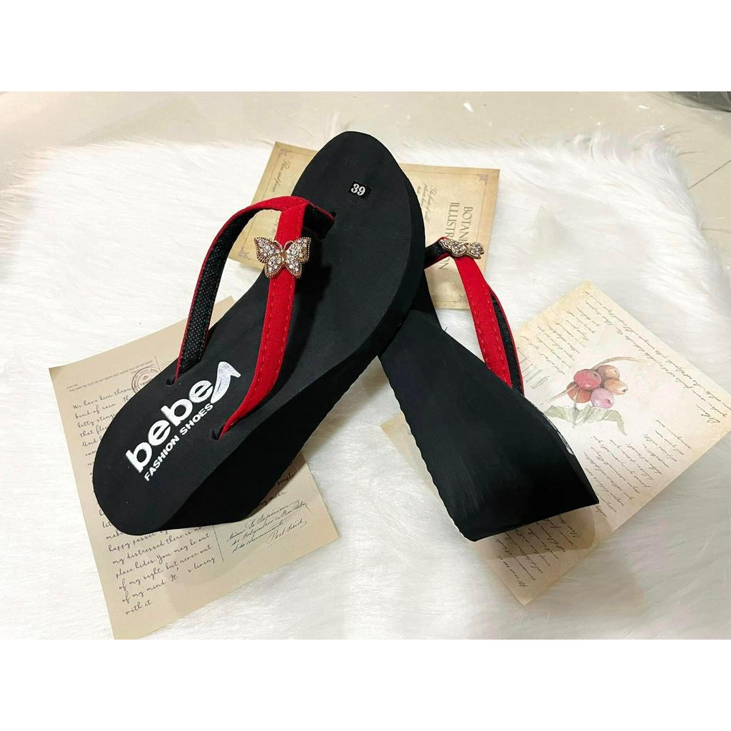 Dép kẹp nữ cao quai xỏ bướm 5-7-9cm đế độn xốp siêu nhẹ