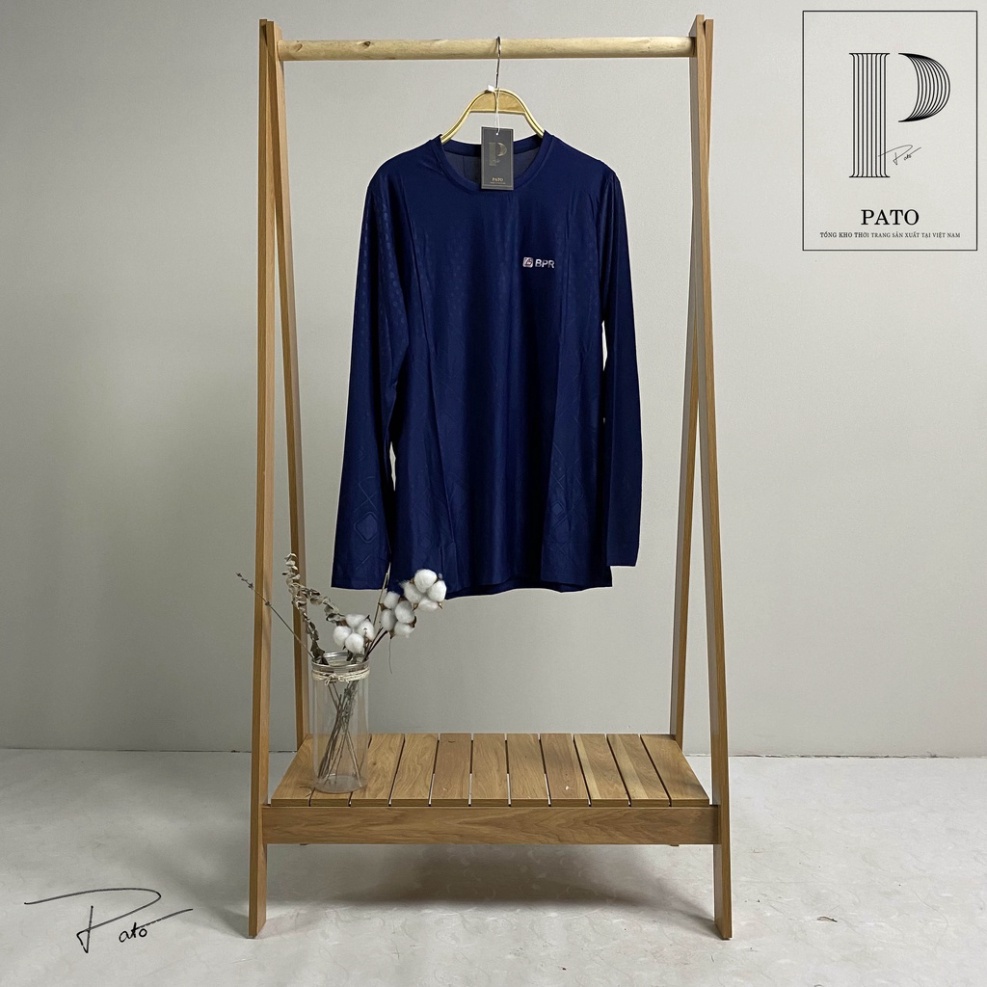 Áo thun lạnh dài tay nam có lót nỉ dáng ôm dày dặn co giãn (ảnh shop pato chụp)