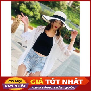 Áo Sơ Mi Voan Mỏng Tay Rộng, Sơ Mi Khoác Ngoài Mỏng S002 -Violet_Store