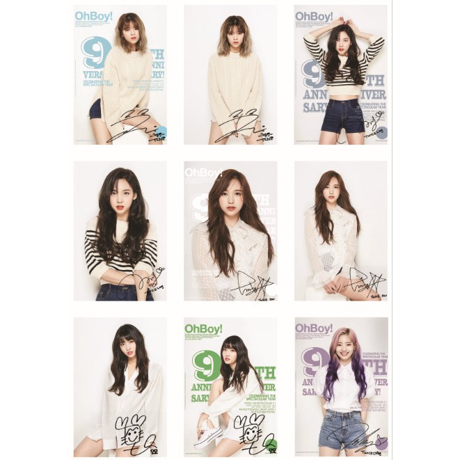 Lomo card 31 ảnh TWICE X OH BOY Có chữ ký