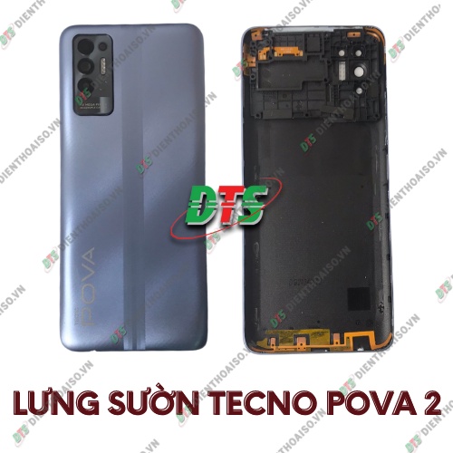 Lưng sườn tecno Pova 2 màu xanh, bạc