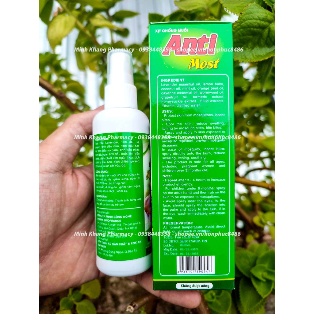 Xịt chống muỗi ZIKA ⚡Chính Hãng⚡ Chai 99ml - Xua đuổi côn trùng, tránh muỗi đốt - Minh Khang Pharmacy