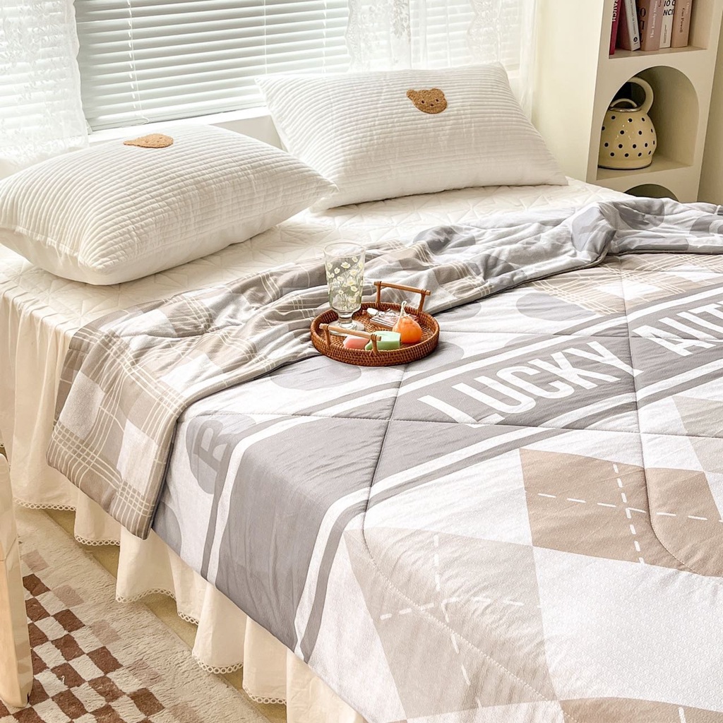 Chăn hè mát lạnh Tencel M2T BEDDING, Mền mỏng dùng bốn mùa style Hàn Quốc kích thước 2mx2m3