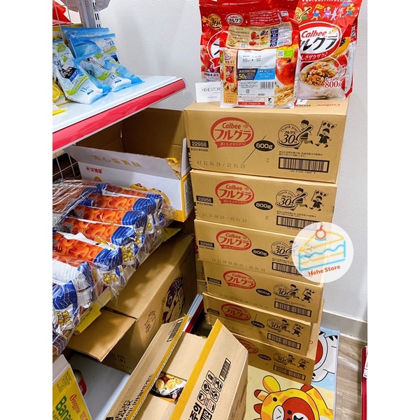 [Mã 252FMCGSALE giảm 8% đơn 500K] ngũ cốc Calbee Nhật Bản túi đỏ 800G date 4/2022