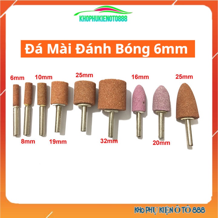 Đá mài trục 6mm mũi trụ mũi nhọn đủ loại mài cạnh đánh bóng kỹ thuật bề mặt đá kim loại gốm sứ