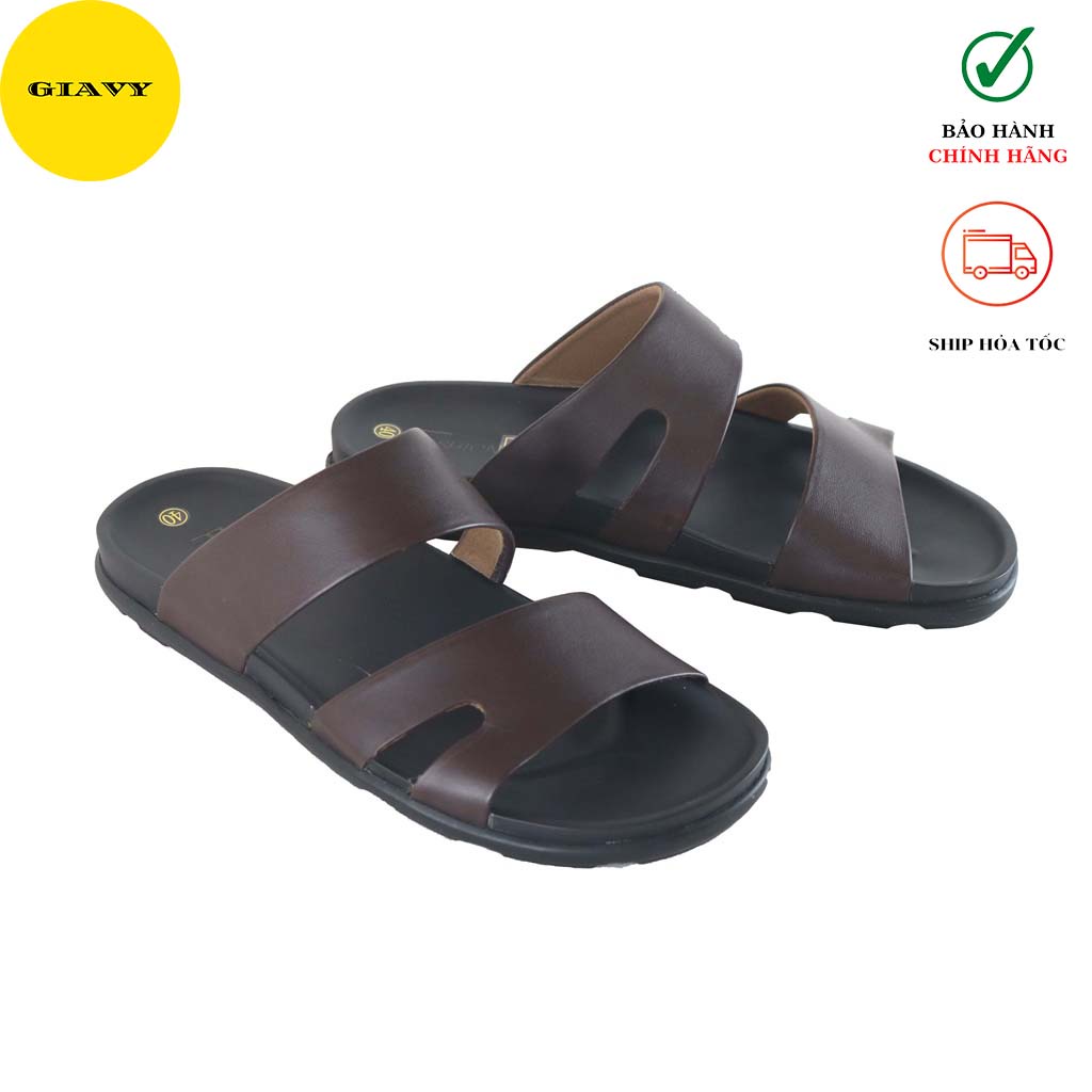 Dép nam quai da thời trang DU9288/8 - GIÀY GIAVY