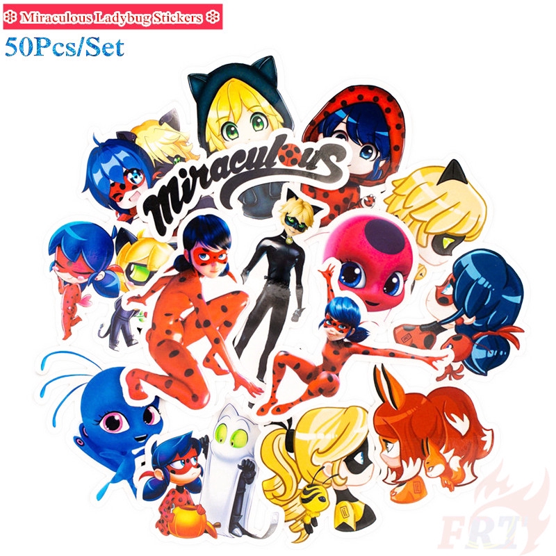 ❉ Miraculous Ladybug  - Series 02 Giấy và decal dán tường ❉ 50Pcs/Set Cartoon Mixed Laptop Skateboard Doodle Stickers